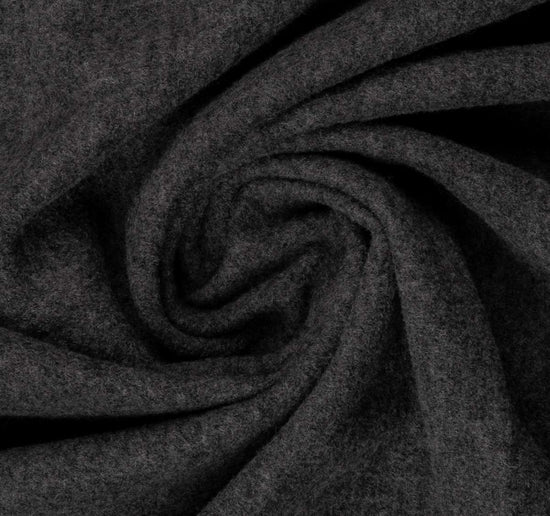 Pure boiled wool melange “dark gray”