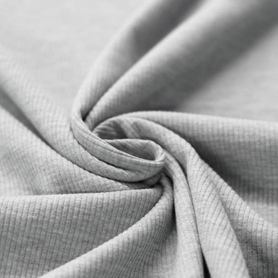 Rib jersey melange “light grey”