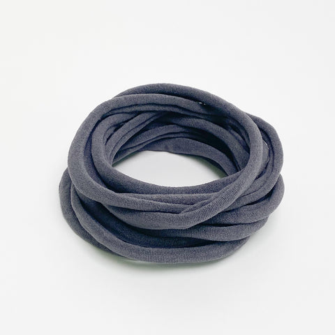 Nylon hairband "dark grey"