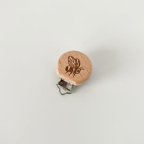 Dummy chain clip "Bee" / wood