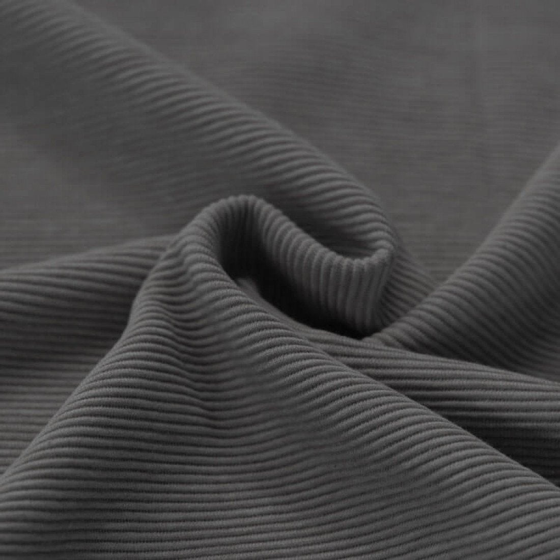 Ottoman Rib Jersey melange “Dark Gray”