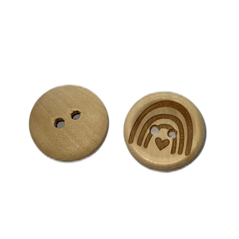 Wooden button "Rainbow" 20mm (pack of 5)