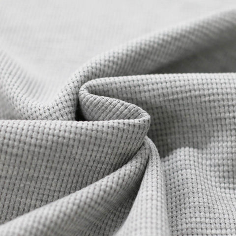 Jersey tricoté gaufré mélangé « Gris clair »