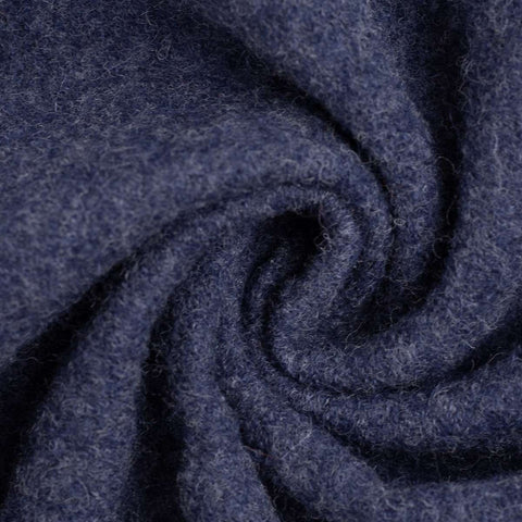 Mélange pure laine bouillie « bleu foncé »