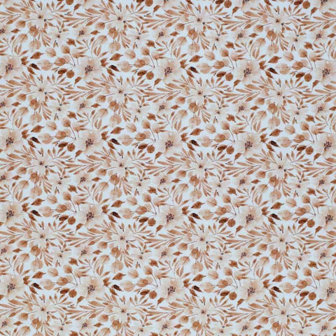 Cotton fabric "Asian Lily Flower Ecru"