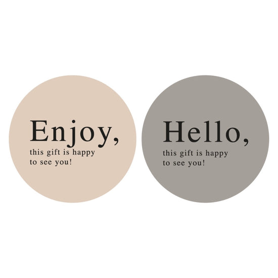 Duo - Autocollants Enjoy / Hello (2 pièces)