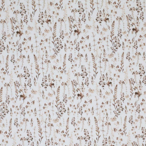 Cotton fabric "Dried Flowers Light Brown"