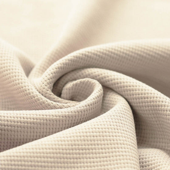 Jersey Tricot Gaufré « Beige Naturel »