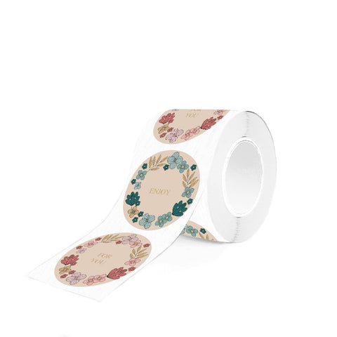 Duo - Flower Field Gold/Pink/Blue Stickers (2 pieces)