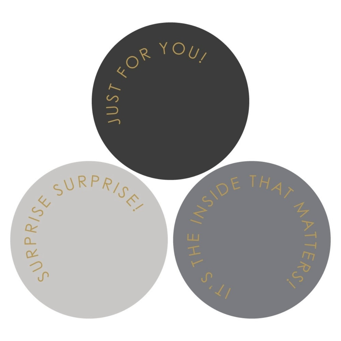 Multi - Modern Gold Stickers (3 Stück)