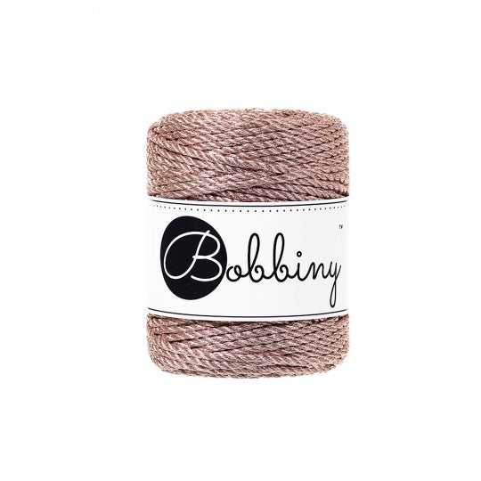 Metallic Rose Gold / MACRAME CORD 3PLY 3MM 50M 