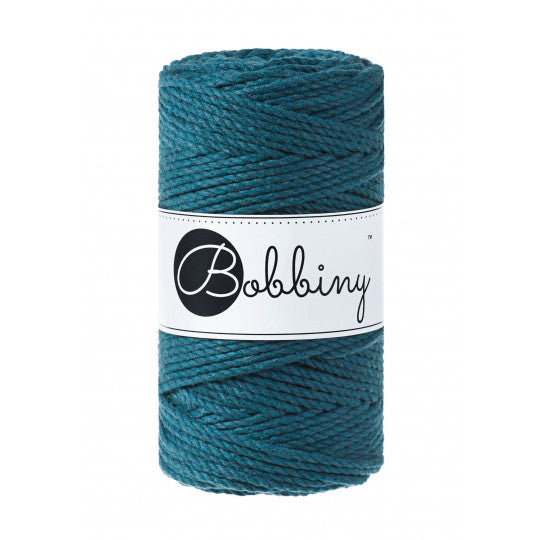 Bleu Paon / CORDON MACRAMÉE 3PLIS 3MM 100M 