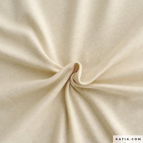 Purest Cotton Knit Interlock Jersey "Ecru“ aus Bio Baumwolle