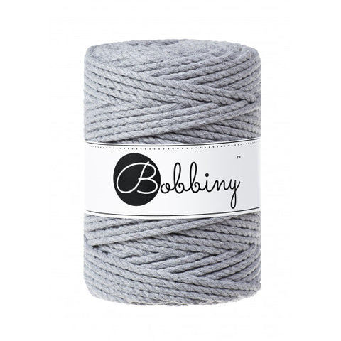 Silver / MACRAMEE CORD 3PLY 5MM 100M 