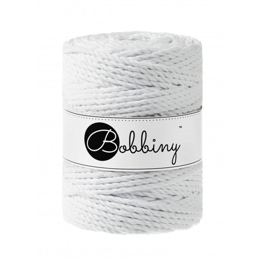 White / MACRAME CORDS 3PLY 5MM 100M 
